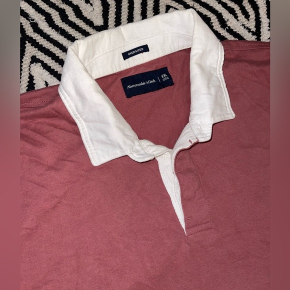 Abercrombie & Fitch Rose Polo with White Collar - Picture 2 of 8